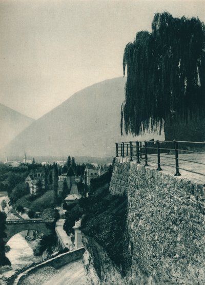 镇景，梅拉诺，南蒂罗尔，意大利，1927年 作者 尤金·波普尔