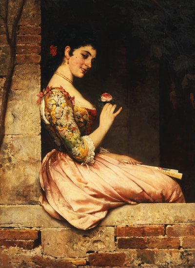 粉红玫瑰 作者 Eugen von Blaas