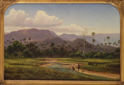 在Jamboroo附近的山风景，维多利亚，19世纪 作者 尤金·冯·瓜拉德