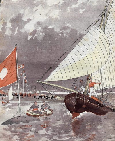 Regates at Le Havre in 1892, based on Mr. Courboin