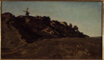 蒙马特风景，约 1848 年（绘画） 作者 尤金·安东尼·塞缪尔·拉维耶