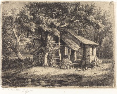 La chaumière au poirier Cottage with Pear Tree，1849年出版。 作者 尤金·布莱