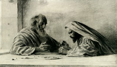 物超所值的珍珠，c1916，1936年。 作者 尤金·伯恩（Eugene Burnand）