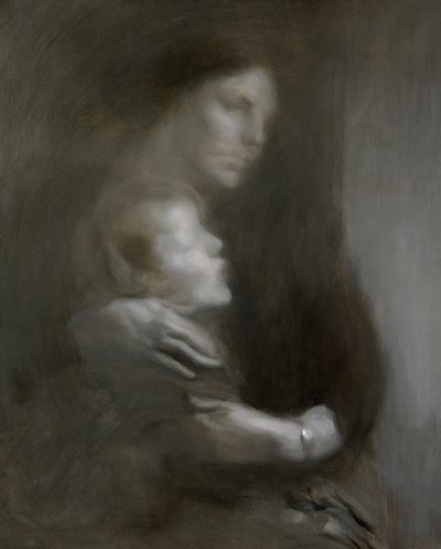 孕产（苦难）（布面油画） 作者 欧仁·卡里尔（EugèneCarrière）