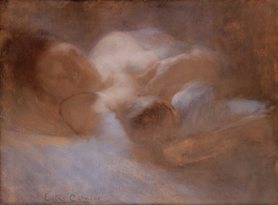 孕产（苦难）（布面油画） 作者 欧仁·卡里尔（EugèneCarrière）