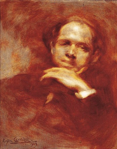 保罗·卡萨尔斯的肖像，大提琴家、指挥家和西班牙作曲家（1876-1973 年）1903 年（布面油画） 作者 欧仁·卡里尔（EugèneCarrière）