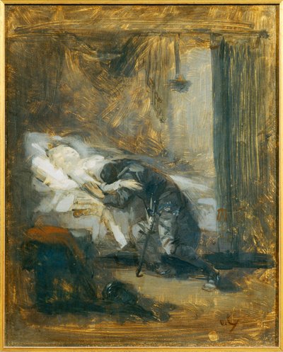 Scene de Theatre - 剧院场景......（布面油画） 作者 欧仁·卡里尔（EugèneCarrière）