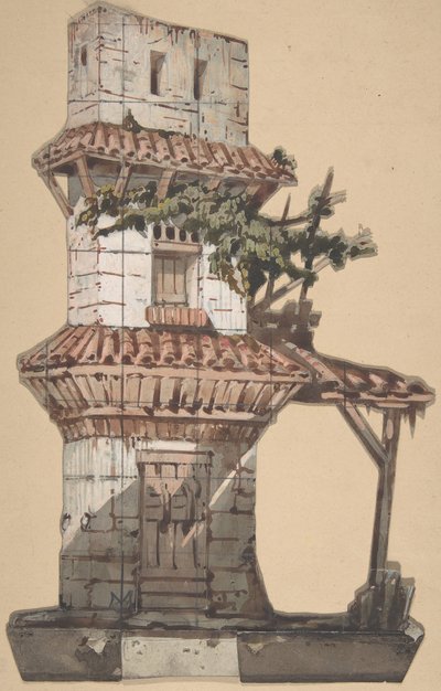 巴黎歌剧院的舞台布景设计，1830-90。 作者 尤金·西塞里
