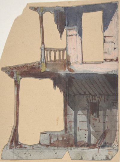 巴黎歌剧院的舞台布景设计，1830-90。 作者 尤金·西塞里