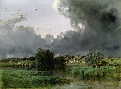 哈姆雷特在池塘的边缘，1849年 作者 尤金·西塞里
