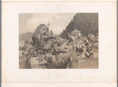 马蒂尼和霞慕尼之间黑山口上的旅行者
黑山口（标有标题的实物）
瑞士和萨瓦风景（系列标题）
瑞士和萨瓦（文物上的系列名称） 作者 尤金·西塞里