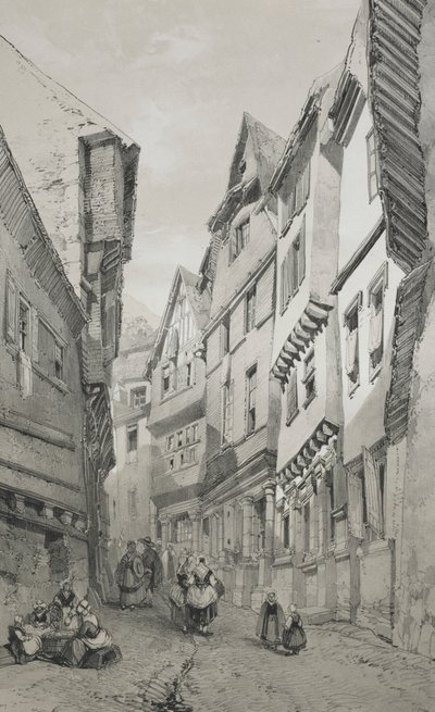 法国古代风景如画的浪漫之旅。布列塔尼：莫莱。 作者 尤金·西塞里