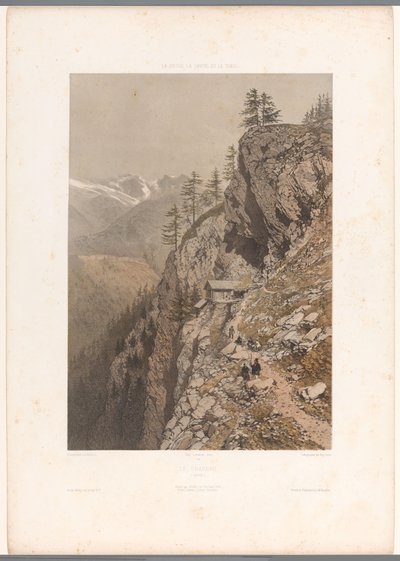 霞慕尼和勃朗峰附近山路上的徒步旅行者
Le Chapeau（物体上的标题）
瑞士、萨瓦和蒂罗尔风景（系列标题）
瑞士、萨瓦省和蒂罗尔（文物上的系列标题） 作者 尤金·西塞里