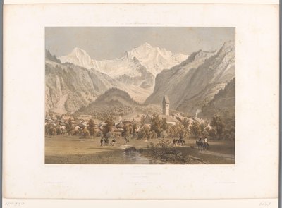 昂特森和少女峰的景色
La Jungfrau à Unterseen（作品标题）
瑞士、萨瓦和蒂罗尔风景（系列标题）
La Suisse, la Savoie et le Tyrol（物体上的系列标题） 作者 尤金·西塞里