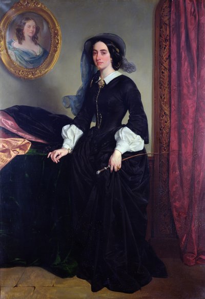 玛丽·德维里亚的肖像，1856年 作者 Eugene Deveria
