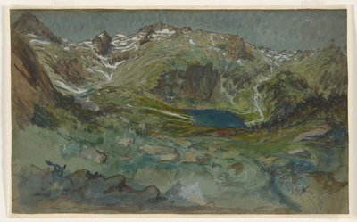 比利牛斯山的埃斯宾戈湖和埃斯宾戈旋涡美景 作者 Eugene Emmanuel Viollet le Duc