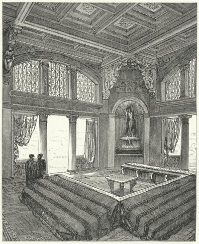 Triclinium，罗马建筑的正式餐厅 作者 尤金·伊曼纽尔（Eugene Emmanuel）