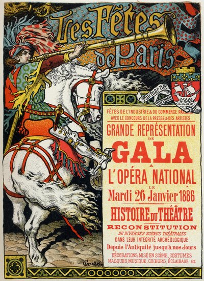 Luso. Zosangalatsa. Maphwando aku Paris. Bal ku Opera de Paris. chithunzi chojambulidwa ndi Eugene Grasset, France 作者 尤金·格拉塞