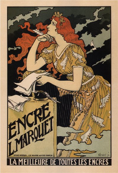 Ink L.Marquet海报，1892年 作者 Eugene Grasset