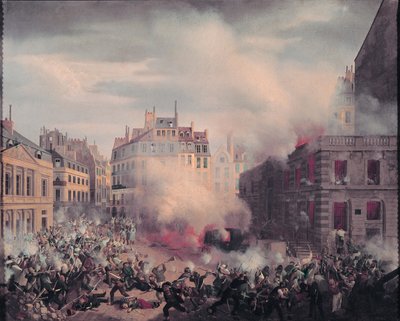 1848年2月24日在皇宫举行的城堡烧毁 作者 尤金·哈格瑙尔