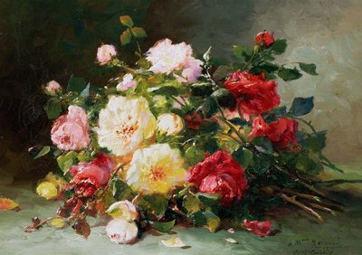 一束玫瑰 作者 Eugene Henri Cauchois