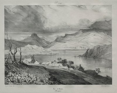 Auvergne：Lac dAidat，Auvergne，1831年。 作者 尤金·伊萨贝（Eugene Isabey）
