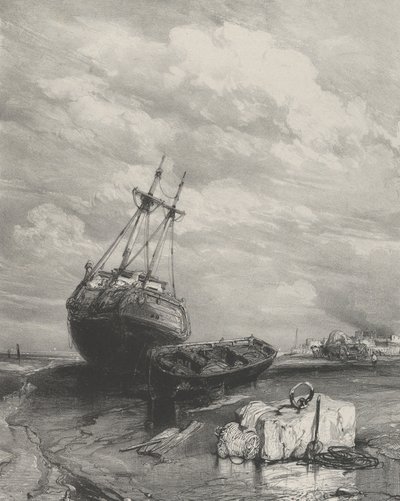 退潮，1833年。 作者 尤金·伊萨贝（Eugene Isabey）