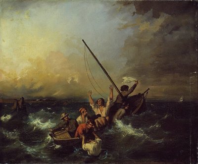 沉船，19世纪。 作者 尤金·伊萨贝（Eugene Isabey）
