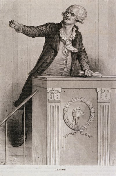 Georges Jacques Danton的肖像（1759-94）（雕刻） 作者 尤金·约瑟夫·维奥拉特
