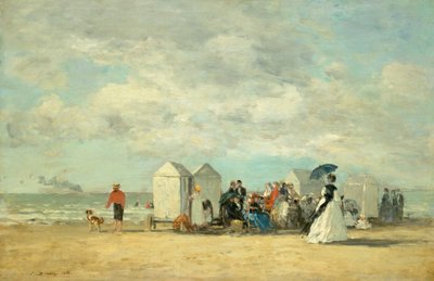 海滩景象，1862年。 作者 尤金·路易斯·布丁