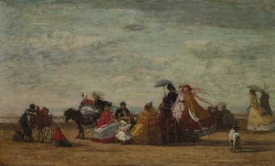 海滩场景c。 1865-1867年。 作者 尤金·路易斯·布丁