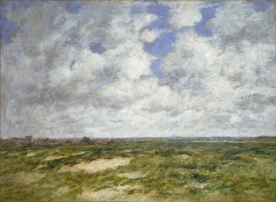贝尔克，多云的风景，1882年 作者 尤金·路易斯·布丁