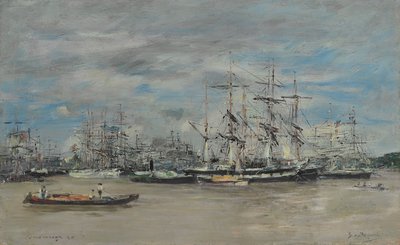 波尔多港口，1874年 作者 尤金·路易斯·布丁