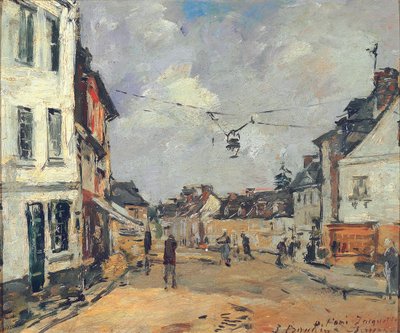 Fervaques，La Rue Principale，约1877-81年 作者 尤金·路易斯·布丁