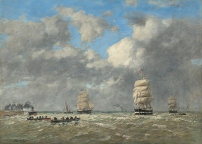 勒阿弗尔，1883年。 作者 尤金·路易斯·布丁