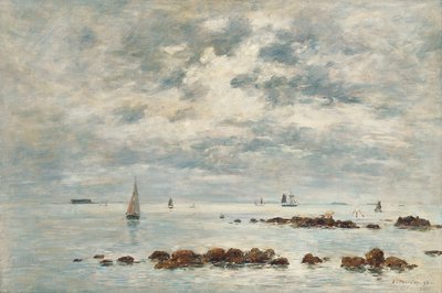 退潮，Saint Vaast la Hougue，1892年 作者 尤金·路易斯·布丁