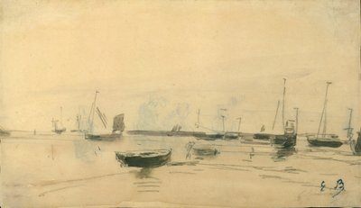 海洋景象》直页，1870-85年。 作者 尤金·路易斯·布丁