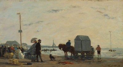 1863年，在特劳维尔的海滩上。 作者 尤金·路易斯·布丁