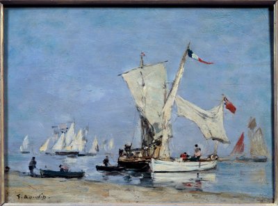 Eugene Louis Boudin (1824-1898) 1869 年绘制的帆船 0,24x0,33 m 巴黎，奥赛博物馆 作者 尤金·路易斯·布丁