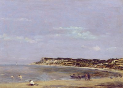 1856年La Heve的海岸 作者 尤金·路易斯·布丁