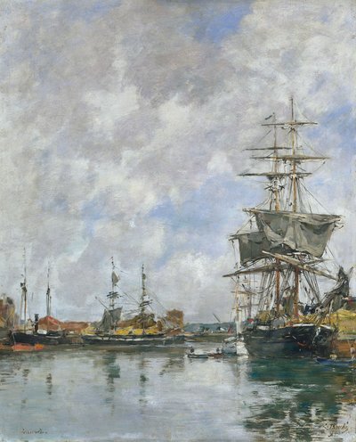 多维尔码头，1891年 作者 尤金·路易斯·布丁