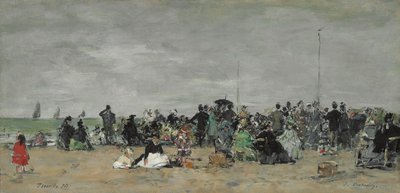 特鲁维尔海滩，1874年 作者 尤金·路易斯·布丁