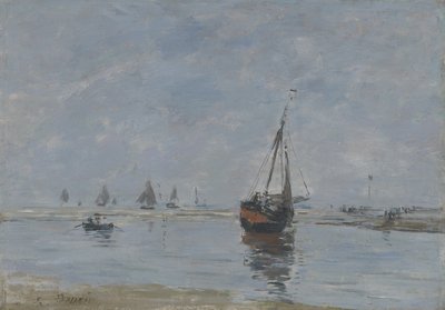 Trouville at Low Tide，c.1888-95 作者 尤金·路易斯·布丁