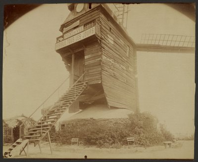 蒙马特，Moulin de la Galette，Rue Lepic 作者 欧仁·阿格特