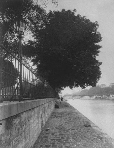 艺术桥梁看法从Pont Neuf Terre-Plein的，1911年 作者 欧仁·阿格特