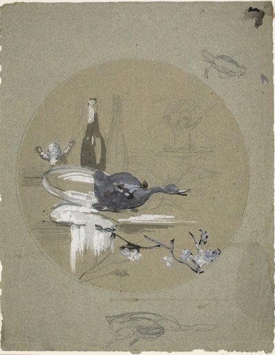 瓷盘设计 作者 欧仁·卡里尔（EugèneCarrière）