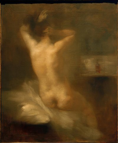 E.Carrière，女背戏 作者 欧仁·卡里尔（EugèneCarrière）