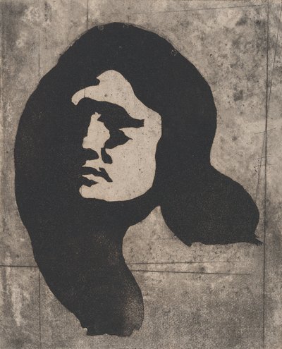 一个女人的头，约1904年。 作者 欧仁·卡里尔（EugèneCarrière）