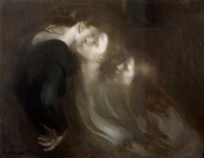 母吻，1890年代后期。 作者 欧仁·卡里尔（EugèneCarrière）