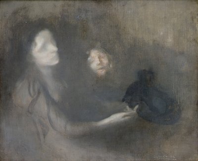 戴着帽子的女人 作者 欧仁·卡里尔（EugèneCarrière）